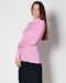 Розова блуза от трико от пениран памук